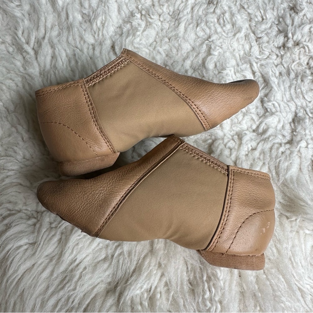 Leather upper Jazz Shoes | Tan | Toddler 10.5